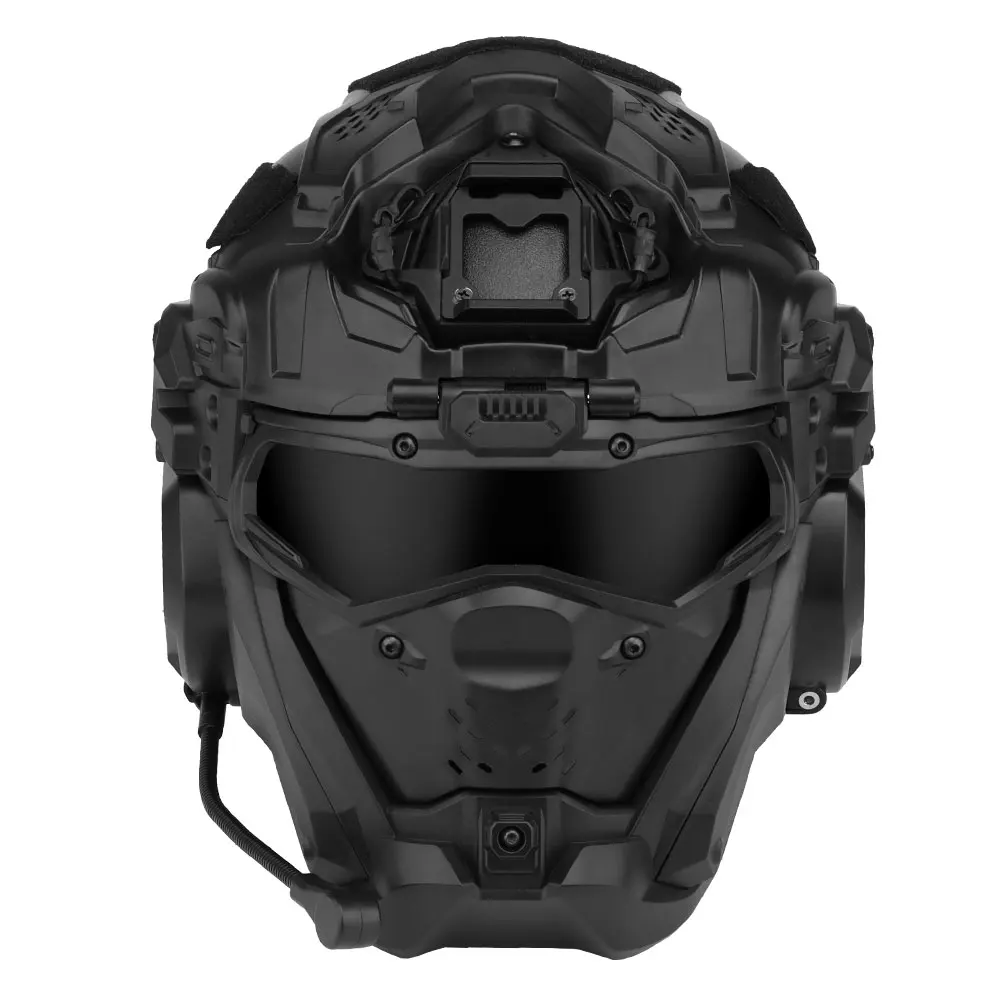W casco de asalto II auriculares incorporados ventilador desempañante protección integrada caza al aire libre combate Airsoft casco Moto equipo de equitación - imagen 2