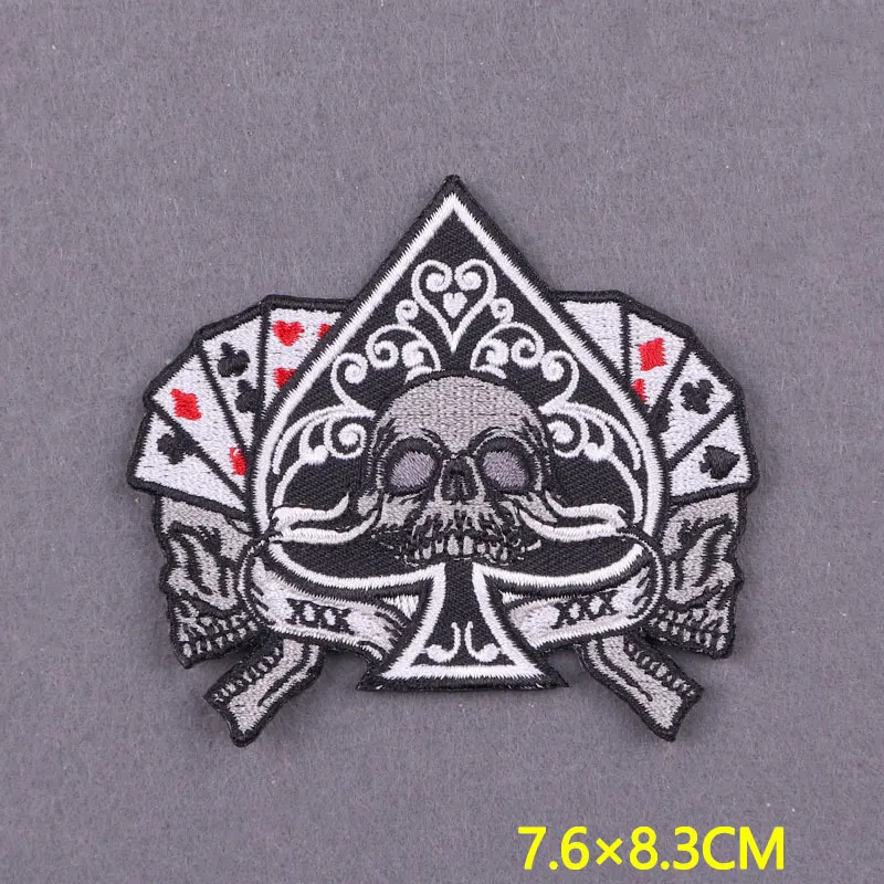 Parches bordados Punk para ropa, rayas Hippie, parches para planchar en la ropa, insignias góticas en la mochila, accesorio de bricolaje - imagen 2