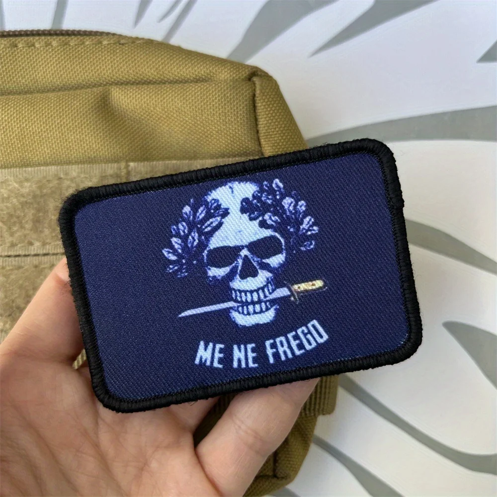 Parches tácticos Me Ne Frego Morale para ropa, parche de gancho y bucle impreso, pegatina para mochila militar - imagen 2