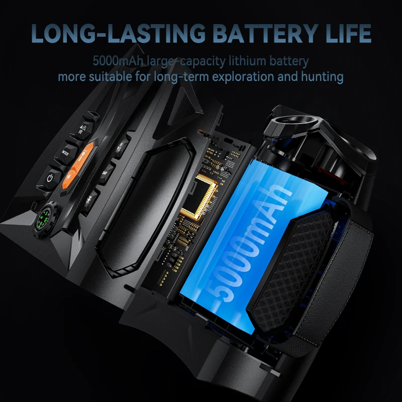 Gafas de visión nocturna 336 con alcance de Zoom Digital 10X, duración de la batería de 8H, binoculares tácticos con pantalla de 4,0 pulgadas para acampar y cazar - imagen 5