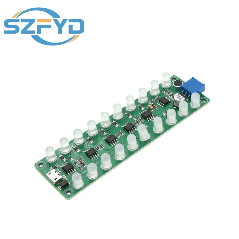 Amplificador de inducción activado por voz, medidor de nivel de Audio de espectro, indicador LED, luz de melodía Flash, compañero de Audio - imagen 4