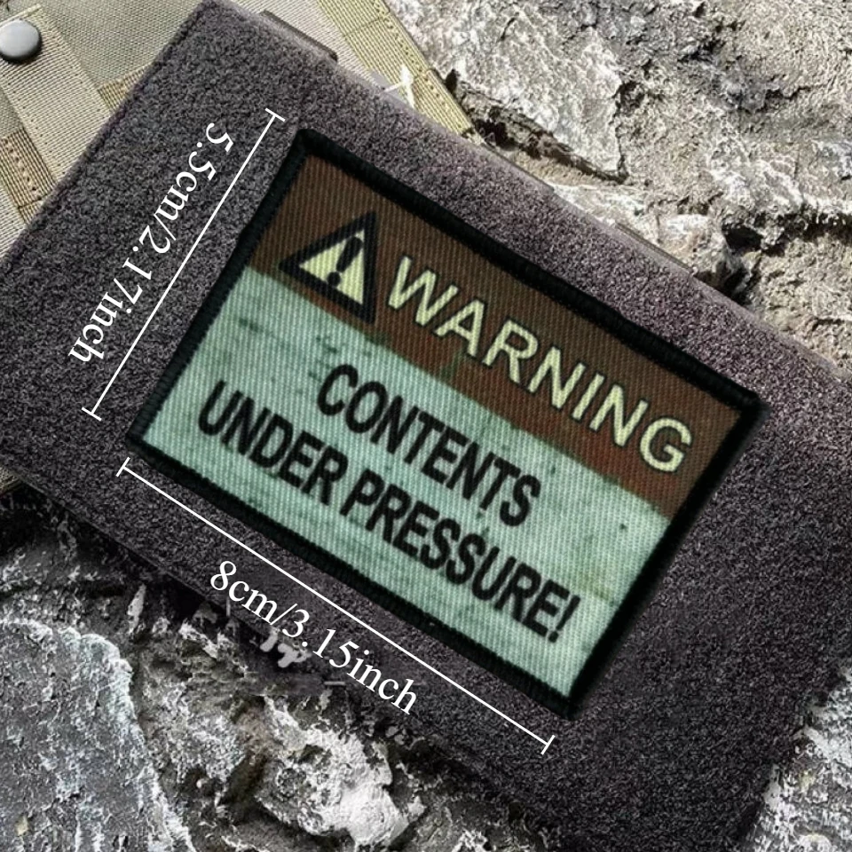 Parche bajo presión con contenido de advertencia, tácticas militares, insignia con estampado moral, brazalete, gancho y bucle, mochila, pegatinas para ropa - imagen 4