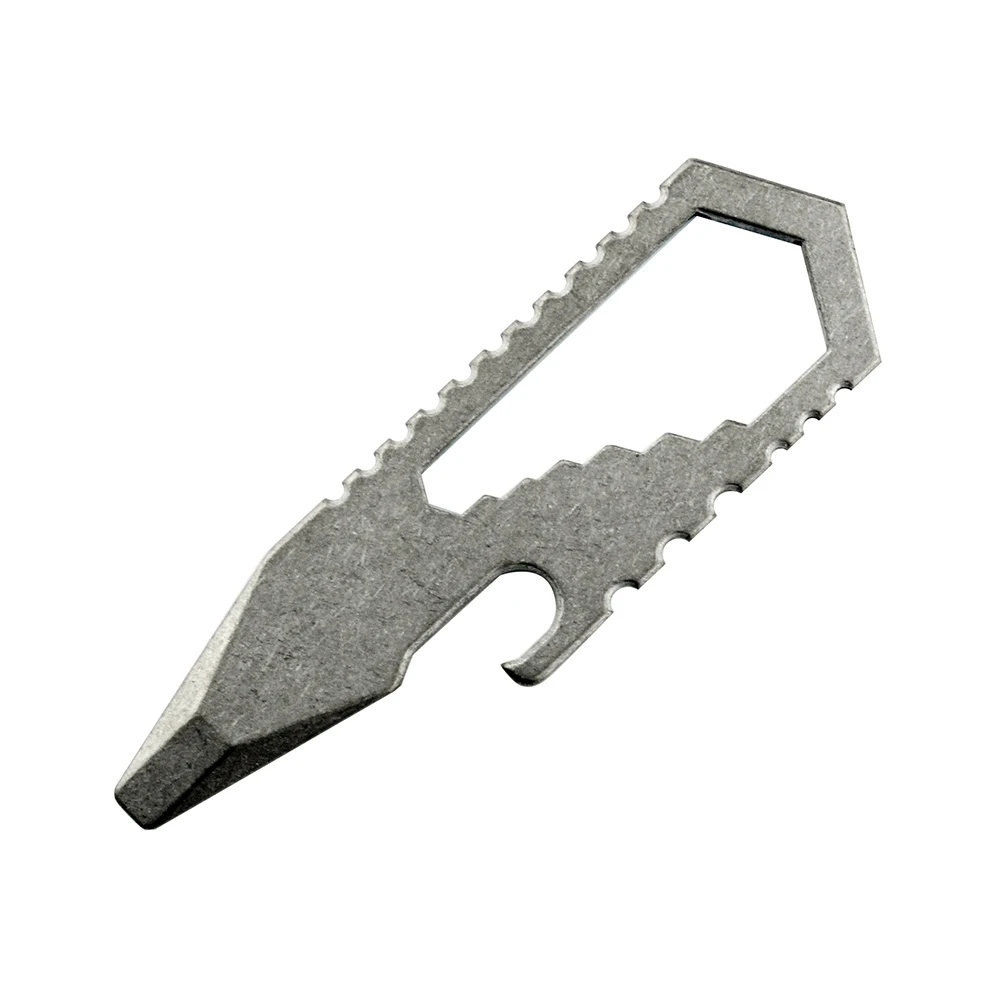 Llave de abridor de botella multifunción de titanio, destornillador de boca plana, llavero, Kit Edc - imagen 3