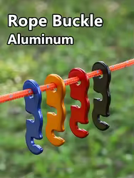 Hebilla de cuerda ajustable para tienda de campaña, hebilla de cuerda de viento tipo S de aluminio, resistente, accesorios para tiendas de campaña al aire libre, 5/10 Uds.