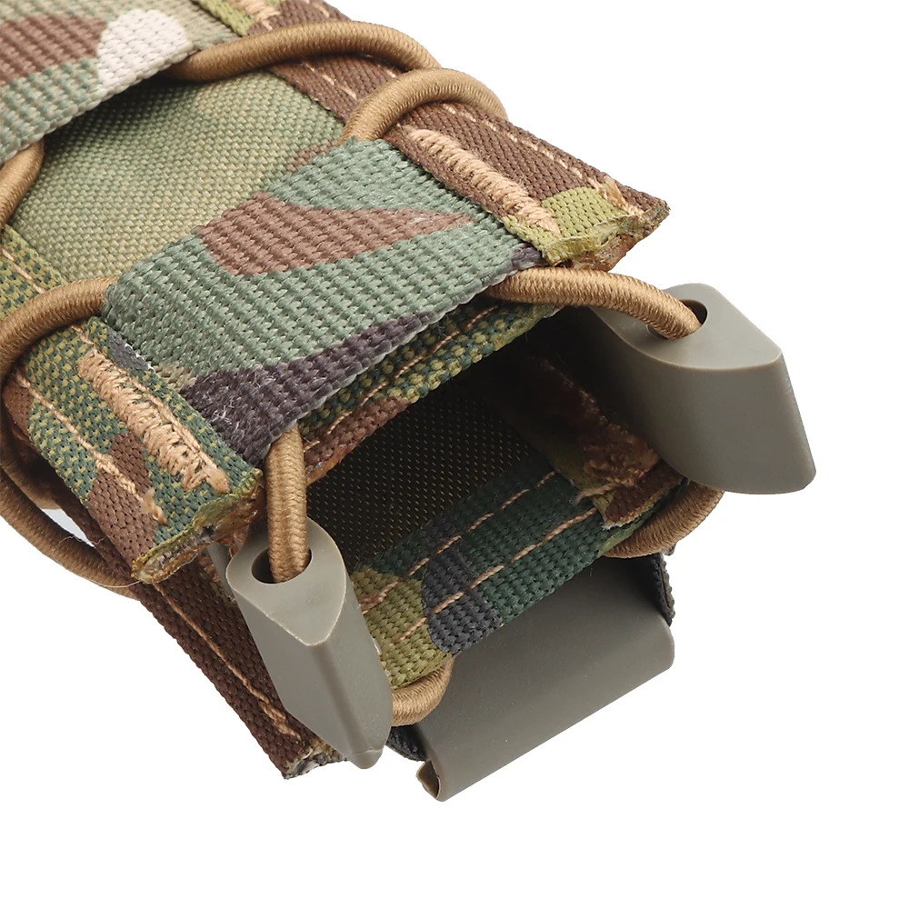 Bolsa táctica para revista para pistola de 9mm, bolsa individual Mag de liberación rápida, soporte para linterna Molle, funda para cuchillo, equipo de tiro Airsoft - imagen 5