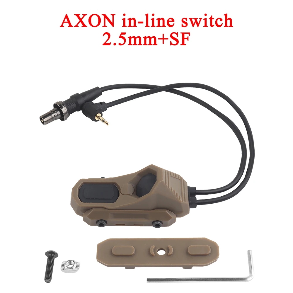 Táctico AXON remoto en línea doble función interruptor de presión linterna PEQ NGAL pulsador láser SF/2,5mm/enchufes de grúa - imagen 3