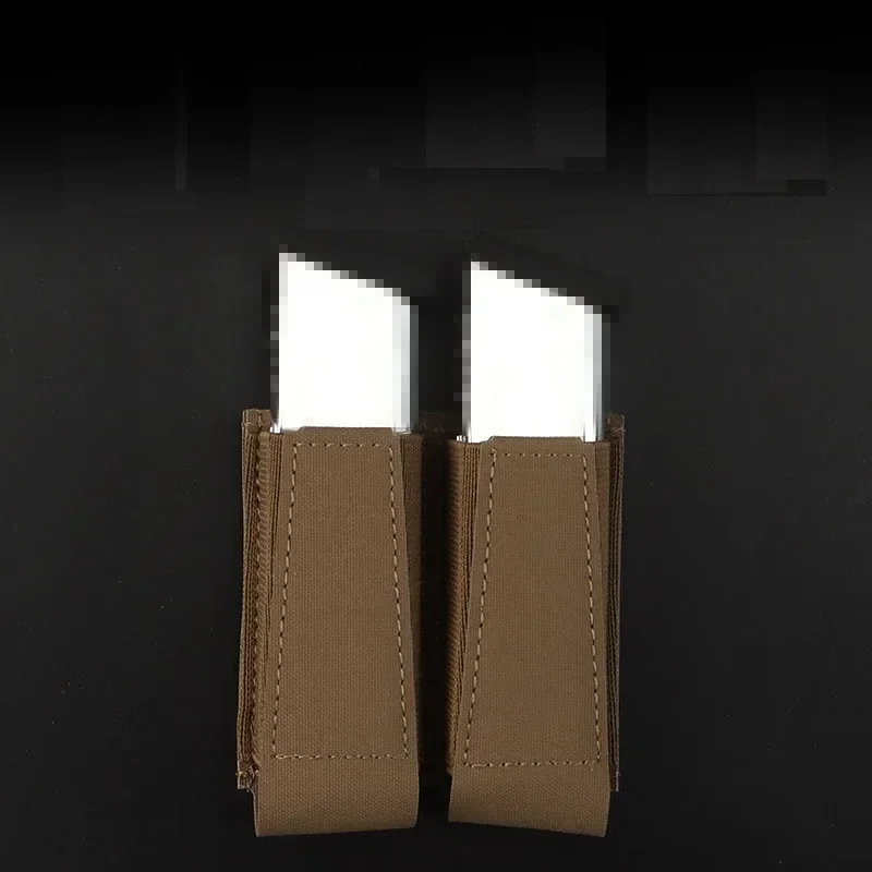 Bolsas tácticas Molle de 9MM para pistola doble, soporte para cinturón elástico para exteriores, bolsa de almacenamiento de herramientas, tipo abierto