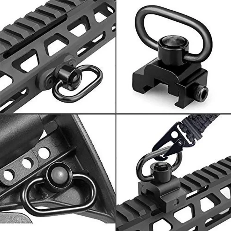 M-LOK de Metal táctico QD, eslinga de liberación rápida, botón giratorio, adaptador de montaje de 20mm, riel MLOK, hebilla de correa, accesorios para pistola de caza - imagen 5