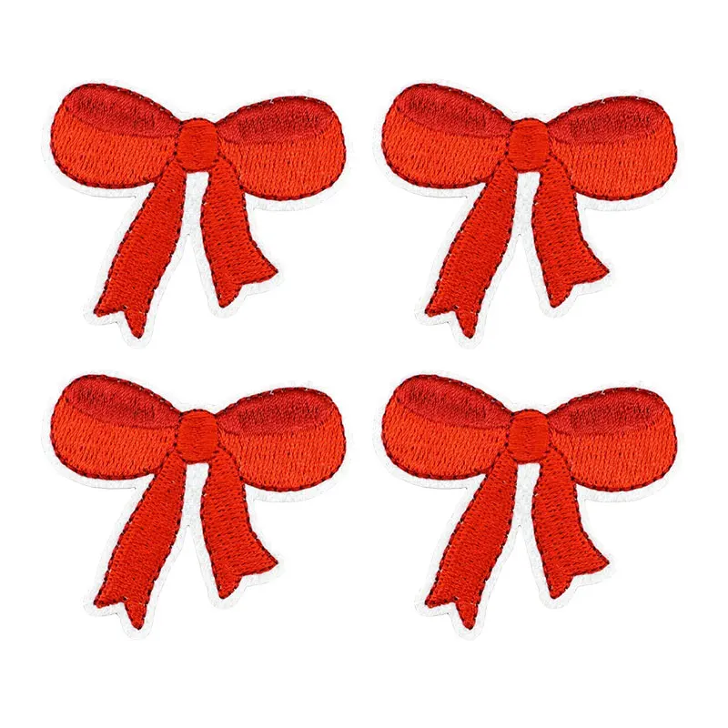 10 Uds parche de dibujos animados pajarita rosa parches bordados DIY parches para planchar para ropa parches termoadhesivos decoración de ropa - imagen 3