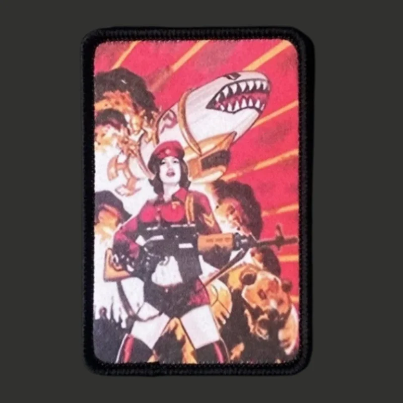 Parche táctico de Chica de Anime, insignia de moral militar con estampado de gancho y bucle, mochila, accesorios de decoración de ropa, pegatinas, brazalete - imagen 2