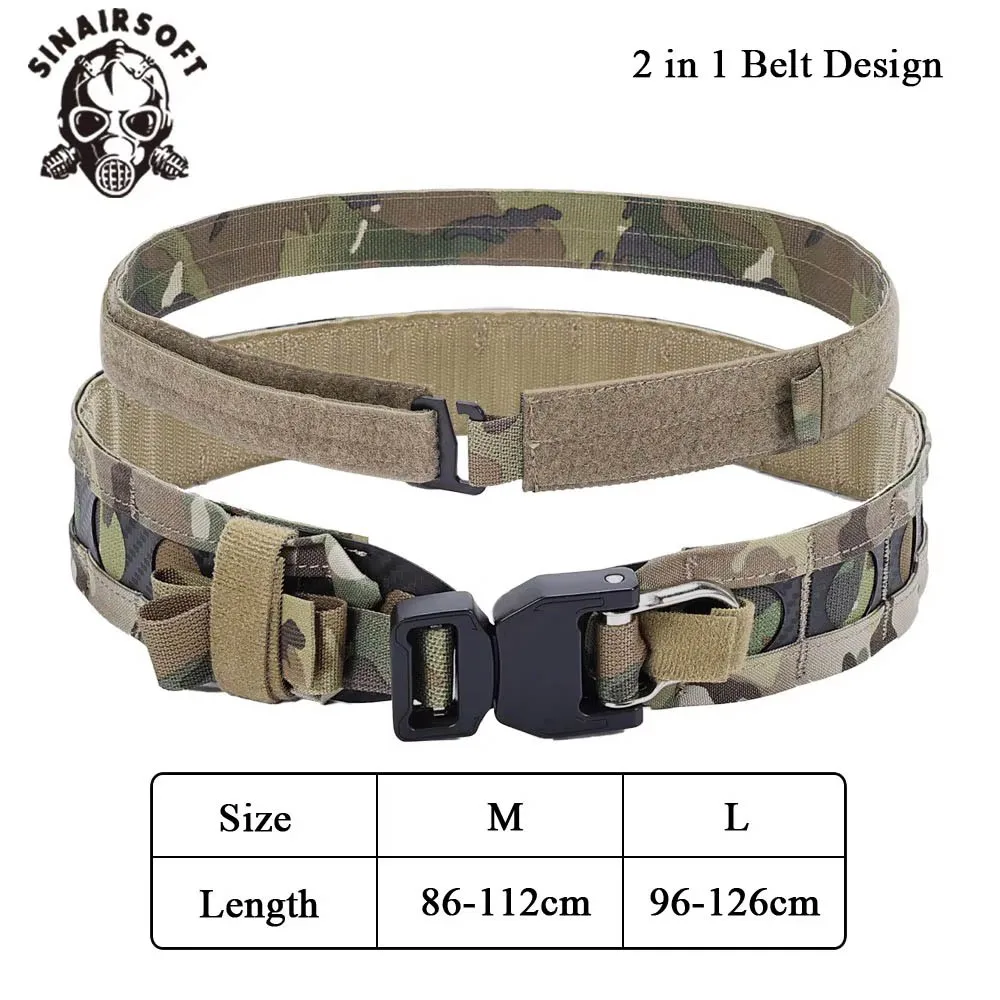 FC MOLLE Bison Cinturón táctico perfil bajo anillo D Airsoft caza - imagen 2