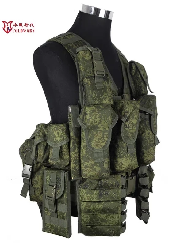 Bolsa táctica rusa EMR Little Green para hombres, walkie-talkie, Molle 6sh117, chaleco - imagen 4