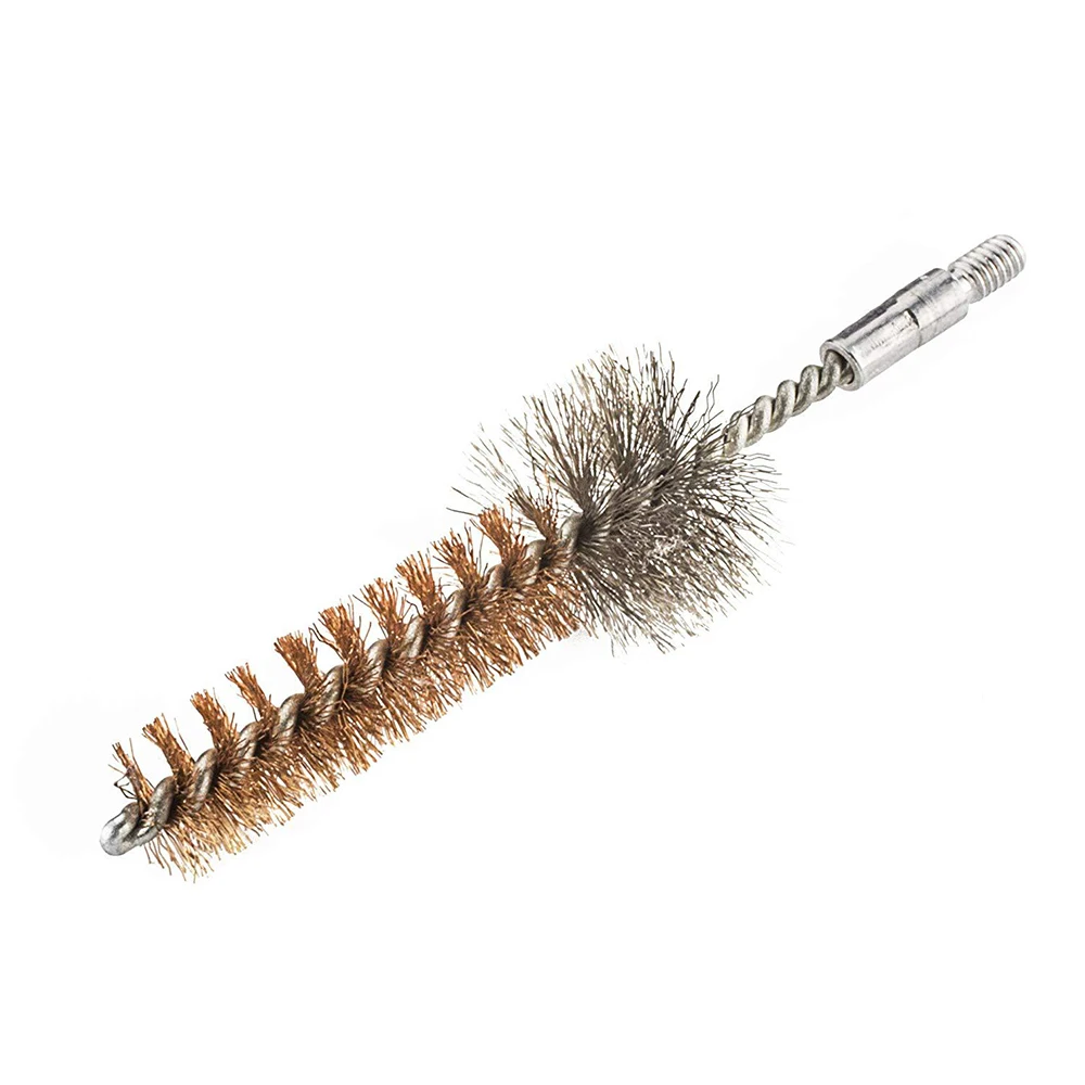 8 unids/set táctico bronce acero inoxidable fregona cepillo de orificio almohadilla de limpieza de cámara para escopeta Rifle hilo 8-32 para.30/.308/.223cal - imagen 5