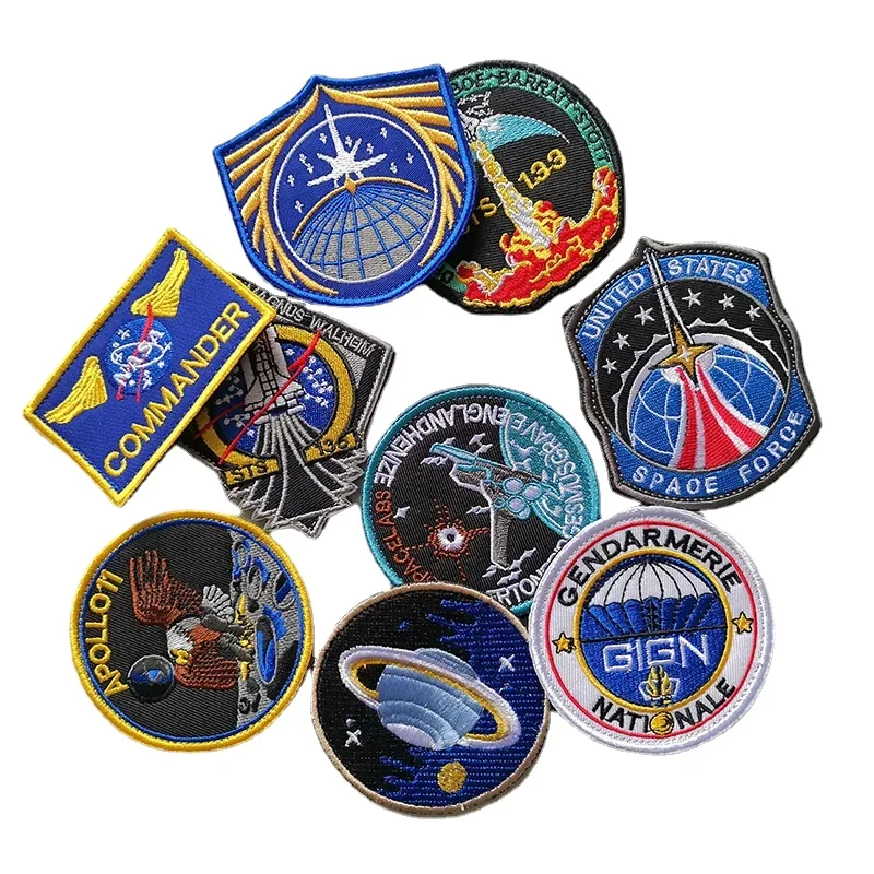 Parche bordado de astronauta, logotipo de amantes aeroespaciales de alta calidad, brazalete, insignia, apliques para chaqueta, pantalones vaqueros, bolsa, sombrero, mochila, ropa - imagen 3