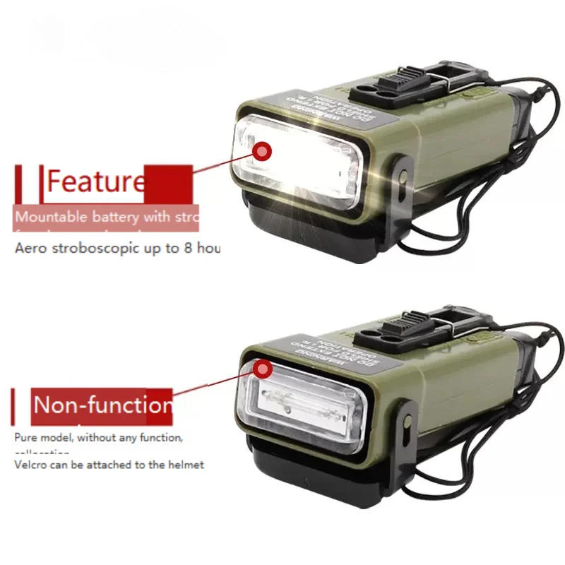 FMA táctico Airsoft MS2000 marcador de socorro de trabajo luz estroboscópica funcional casco lámpara de supervivencia/versión de modelo simulado de caza - imagen 2