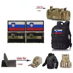 Parche IR reflectante bordado bandera de Eslovenia para mochila
