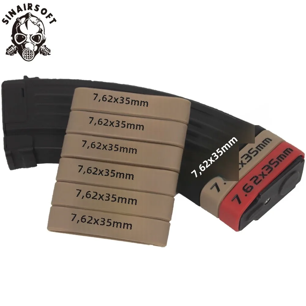 Banda de marcado de revista táctica, anillo de goma elástico Mag para Rifle Airsoft para Rifle de caza Nato 300 ACC BLK de 7,62 MM - imagen 3