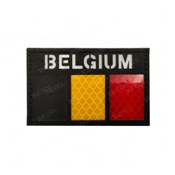 Parche PVC bandera Bélgica reflectante IR – Táctico MOLLE