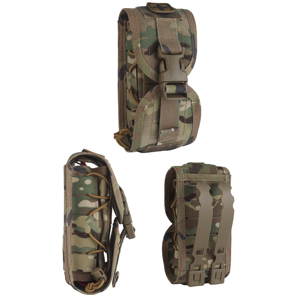 Nuevo Kit de primeros auxilios deportivo MOLLE, bolsa médica de 2 usos, bolsa médica compacta V2 con cuerda de acceso rápido para actividades al aire libre - imagen 5