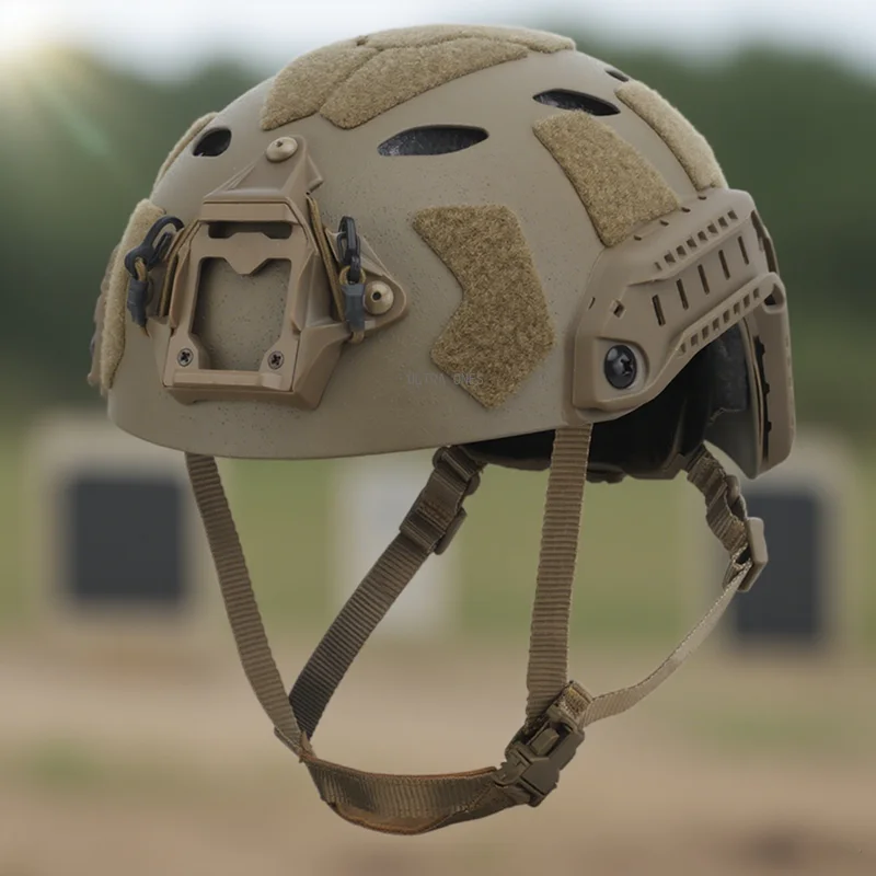 Cascos Airsoft CS, sistema de suspensión ajustable, correa para la barbilla, cascos tácticos FAST SF, caza al aire libre, tiro, casco medio cubierto - imagen 2