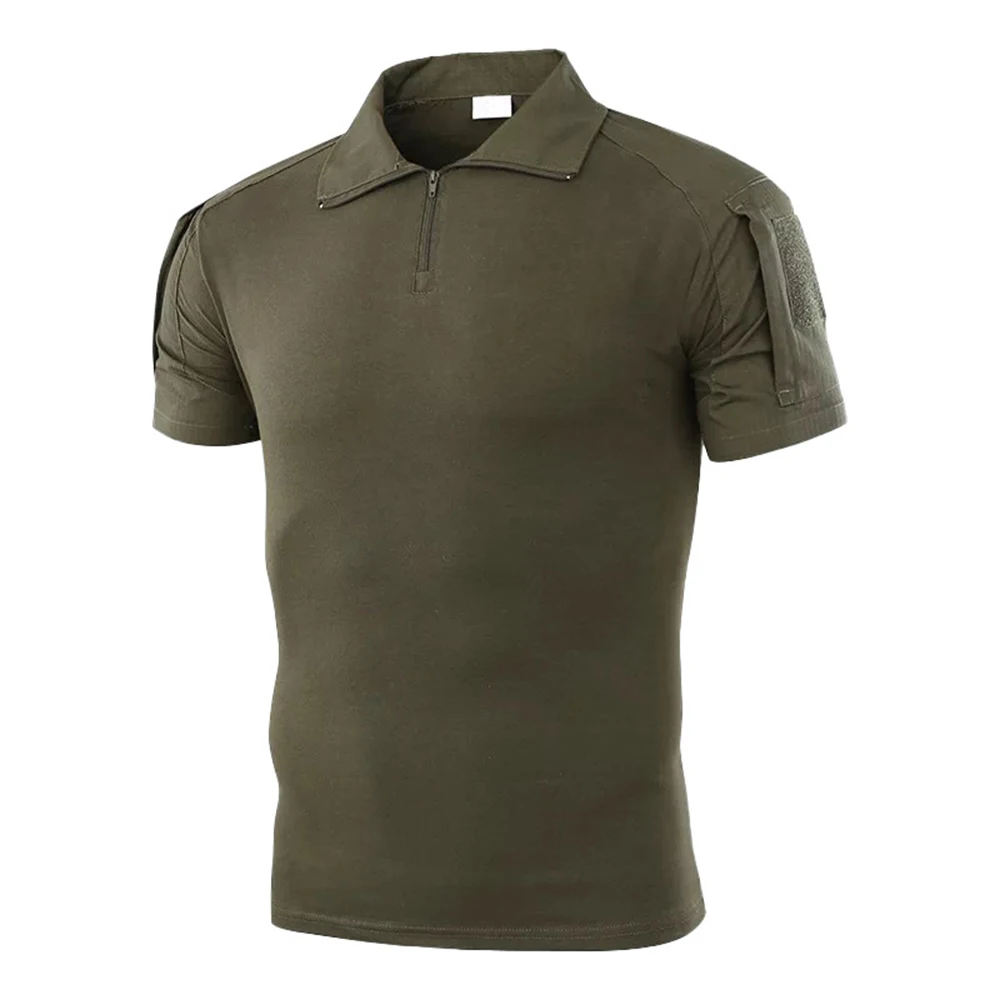 Una camisa verde con cuello y botones