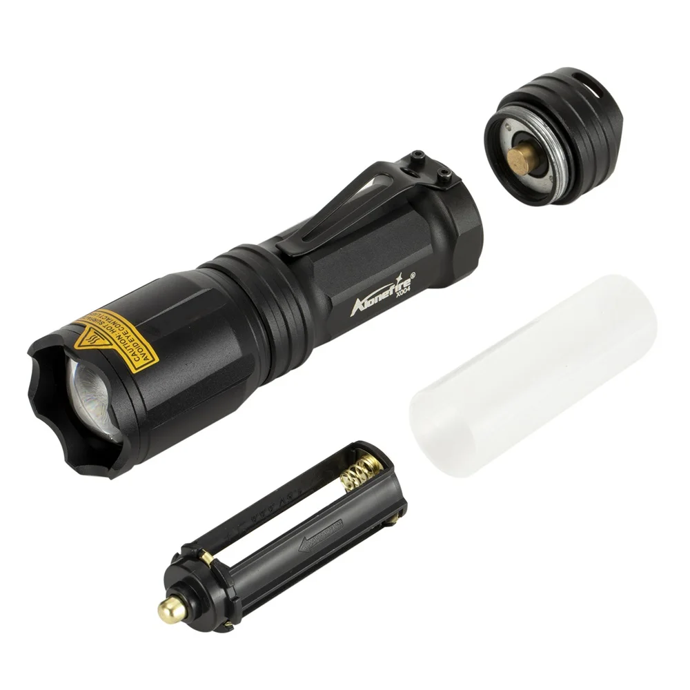 Linterna LED táctica con Zoom, luz blanca y colores rojo/verde/azul - imagen 5