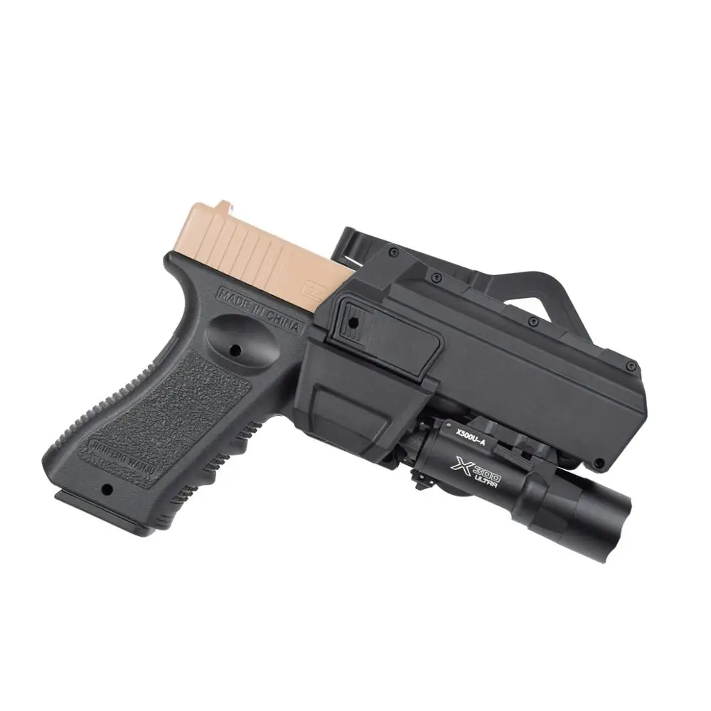 Pistoleras tácticas clásicas Glock 17, 18, 19 para X300, X400, arma, linterna, Airsoft, Colt, M1911, P320, funda para pistola de cintura - imagen 4