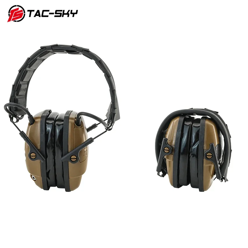 TAC-SKY Nuevos auriculares de caza Airsoft con nueva diadema desmontable, orejeras de protección auditiva, almohadillas de silicona, plegables - imagen 4