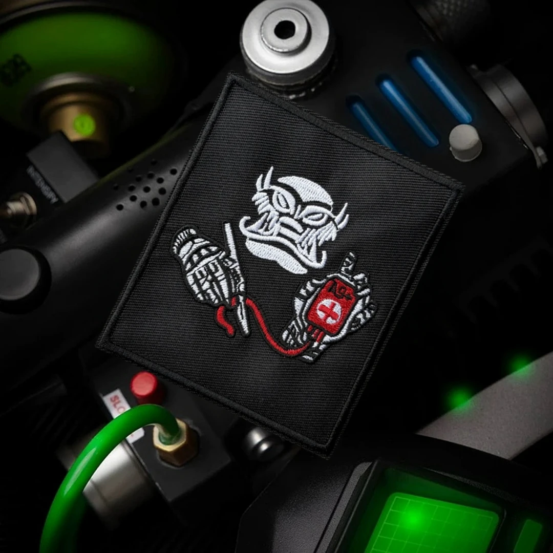 Insignia de moral de Chevron "Doctor", parches de gancho y bucle bordados con esqueleto para ropa, brazalete del ejército militar, pegatina para mochila