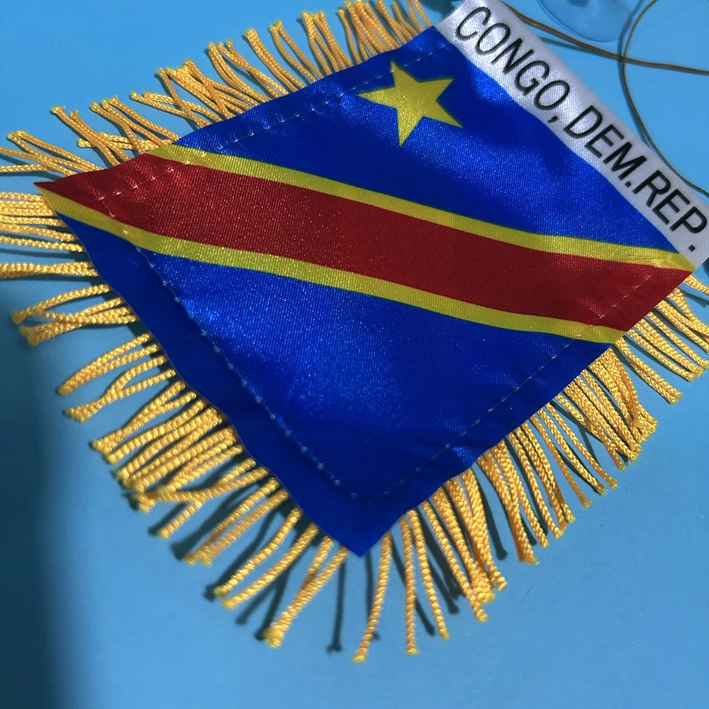 Bandera República del Congo para coche – Poliéster doble cara - imagen 4