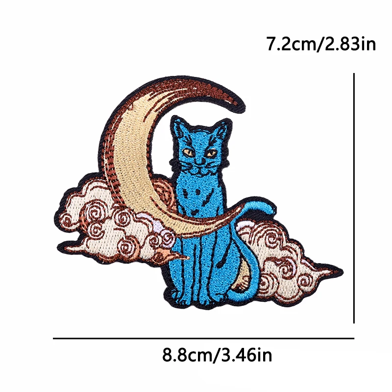 Parche bordado de trío de fantasía, hierro en gato, dinosaurio, mariposa, diseño bonito para chaqueta vaquera, insignias adhesivas de Idea de regalo caprichosas - imagen 2