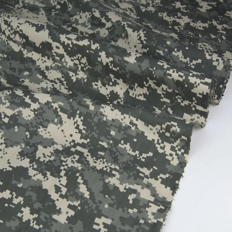 Tela de camuflaje Digital urbano de 1,48 M de ancho, tela de camuflaje Digital del Ejército de EE. UU., mosaico gris, Beige y blanco, tela de sarga de algodón y poliéster - imagen 3