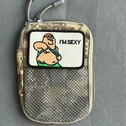 Parche de moral bordado I'm Sexy con velcro para equipamiento táctico