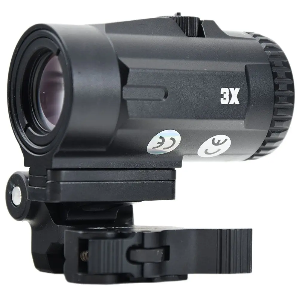 Lupas ópticas tácticas 3x con reflejo holográfico, Combo de colimador de punto rojo 1x para caza, mira telescópica Airsoft - imagen 5