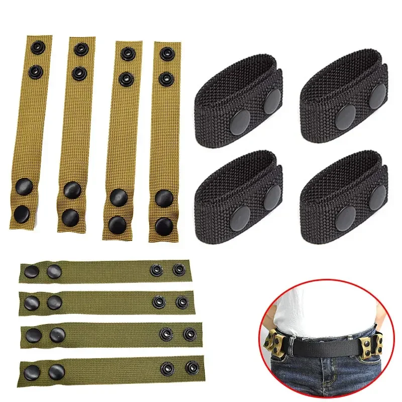 4 Uds. Cinturón de trabajo táctico, hebilla a presión de nailon, soporte de lazo para cinturón de seguridad, hebilla de gancho de sujeción para cintura - imagen 3