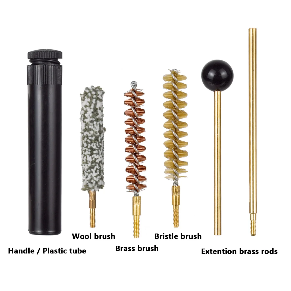 Kit de limpieza de pistola profesional, Rifle Universal táctico, 6 uds., 22cal.44.45cal.38.357, juego de herramientas con cepillo de 9mm, accesorios - imagen 5