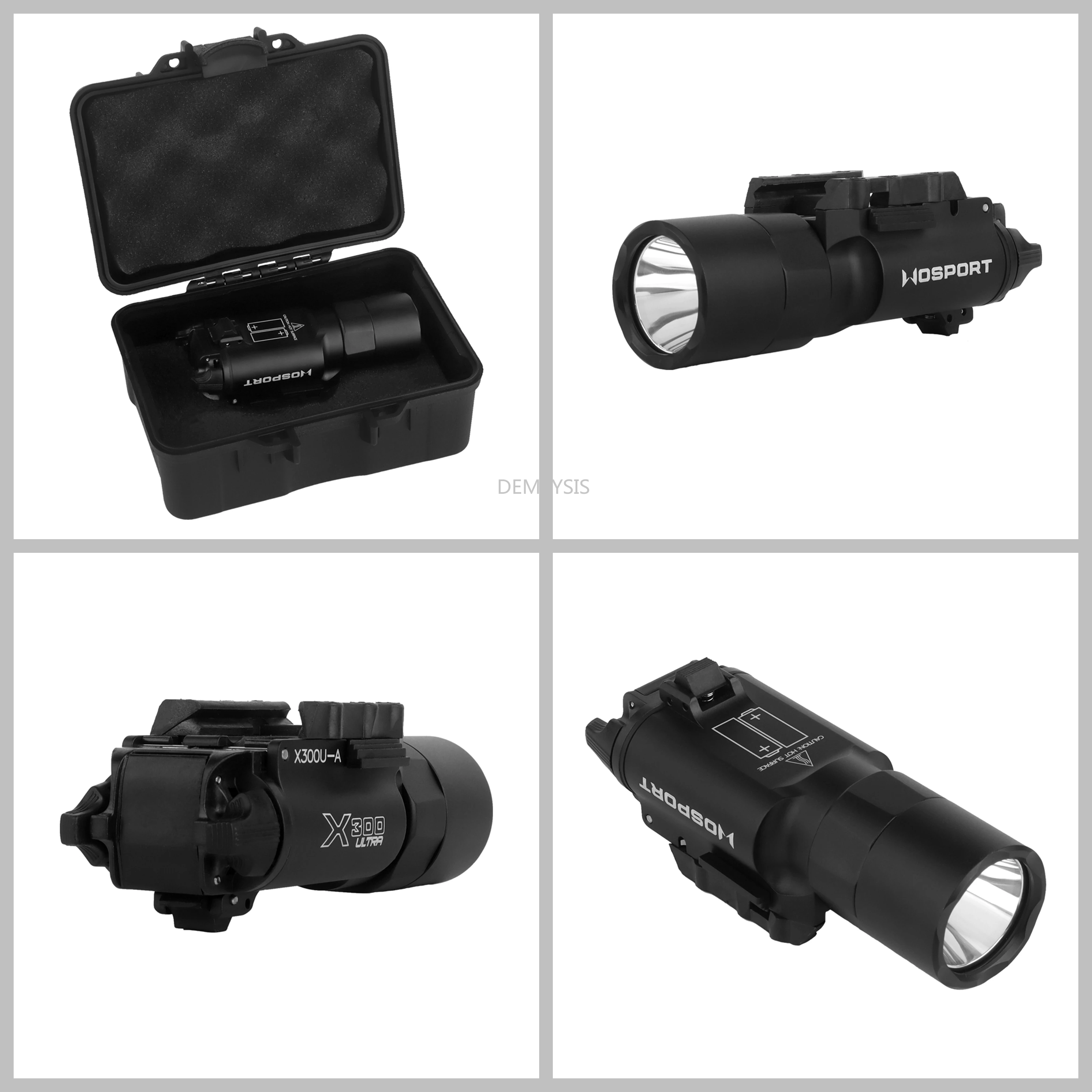 Linterna de pistola táctica X300U-A 800LM luz de pistola con estroboscópico para Glock Airsoft pistola de tiro y casco Compatible - imagen 2