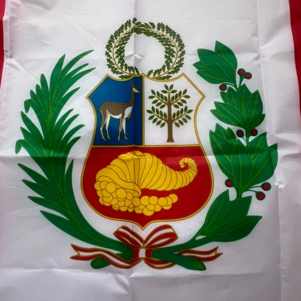 Bandera de Perú 90x150cm colgante de alta calidad 3x5 pies decoración de pancarta de bandera de poliéster - imagen 4