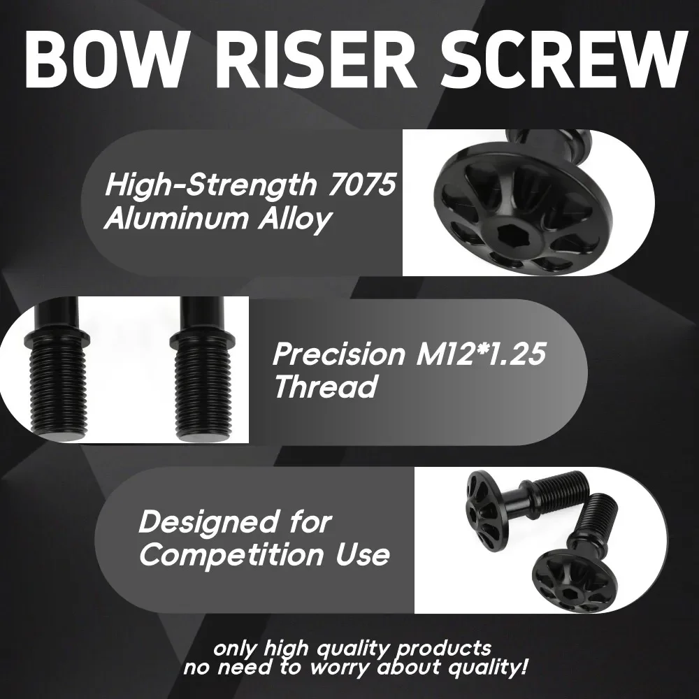 1 par de pernos elevadores de arco recurvo ILF, extremos de rosca, tornillo para caza, tiro con arco, competición de práctica al aire libre para adultos, recurvo para principiantes - imagen 2
