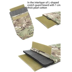 Protector inguinal táctico MOLLE para airsoft y combate