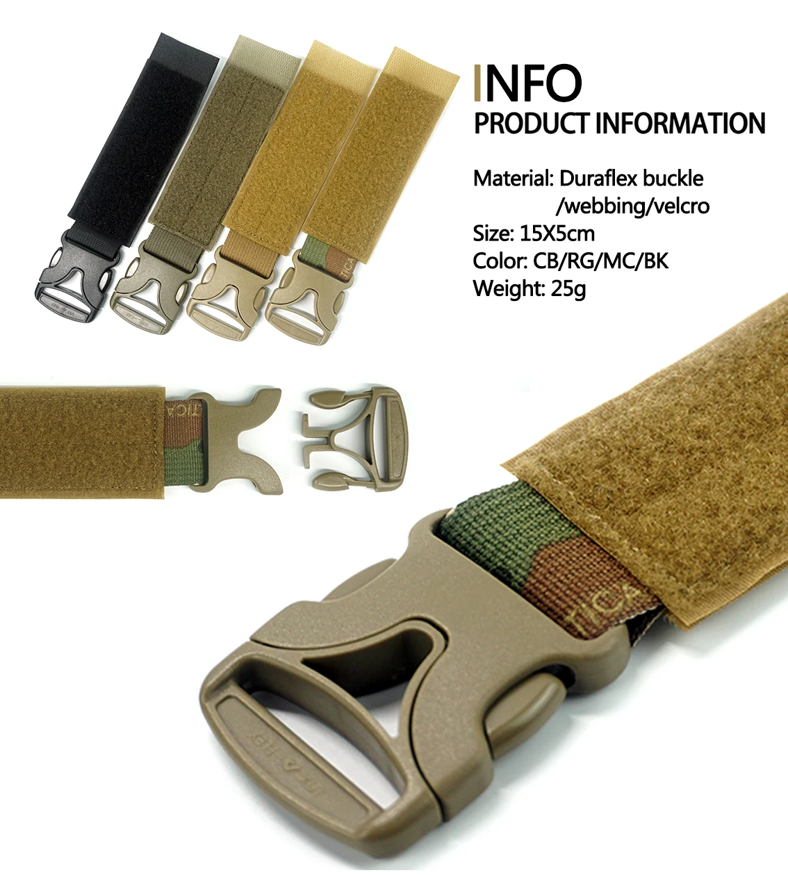 DMGear Equipo peludo Emerson AVS TMC AVS Chaleco táctico Hebilla de hombro Hebilla de liberación rápida - imagen 3