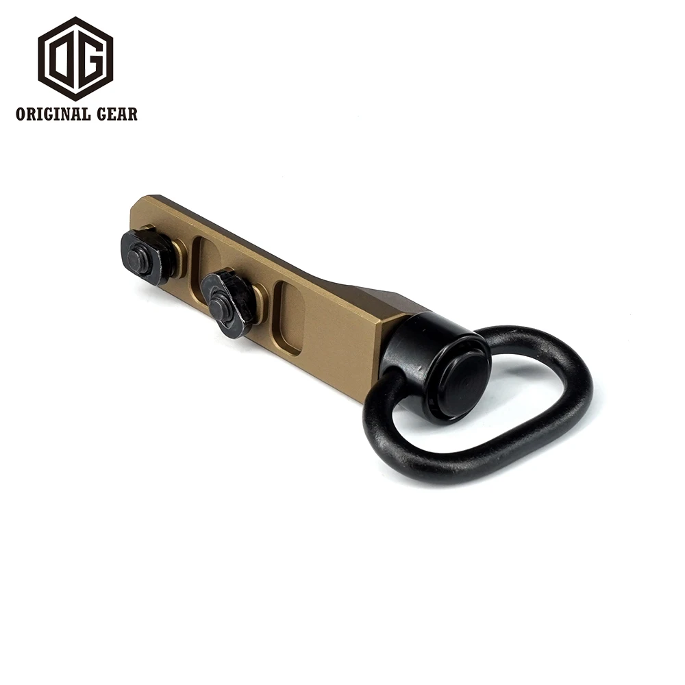 Montura de eslinga MLOK QD estilo KAC de aluminio y acero con eslinga giratoria, Color negro y FDE disponible - imagen 4