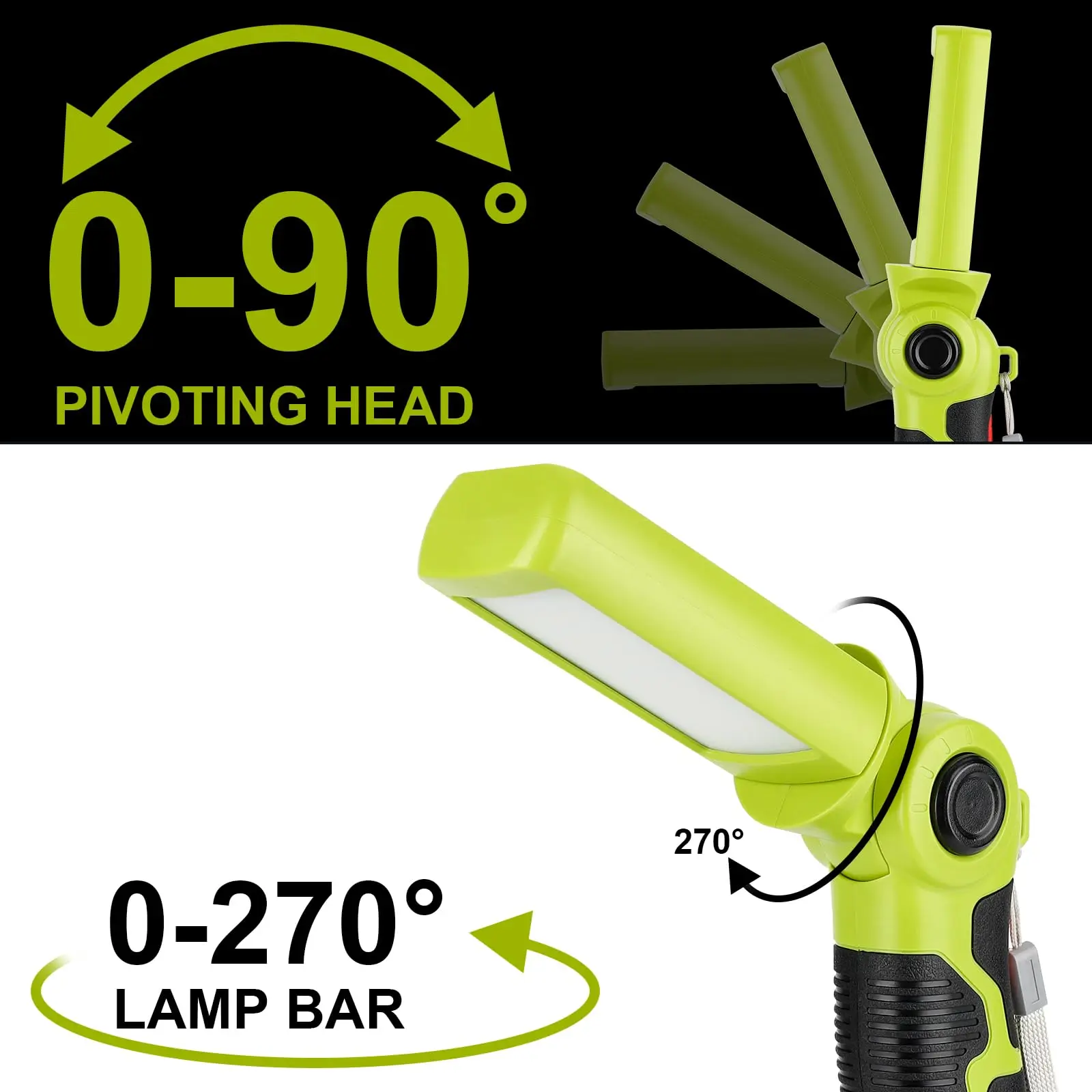 Linterna inalámbrica para Ryobi, batería de iones de litio de 18V, luz LED de trabajo, foco de luz de trabajo manual, lámpara de exterior, lámpara de escritorio con USB - imagen 5