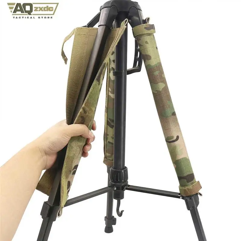 AQzxdc Cubierta protectora táctica para trípode de ametralladora pesada: se fija y quitar rápidamente con la cubierta de pierna de velcro del sistema Molle - imagen 5