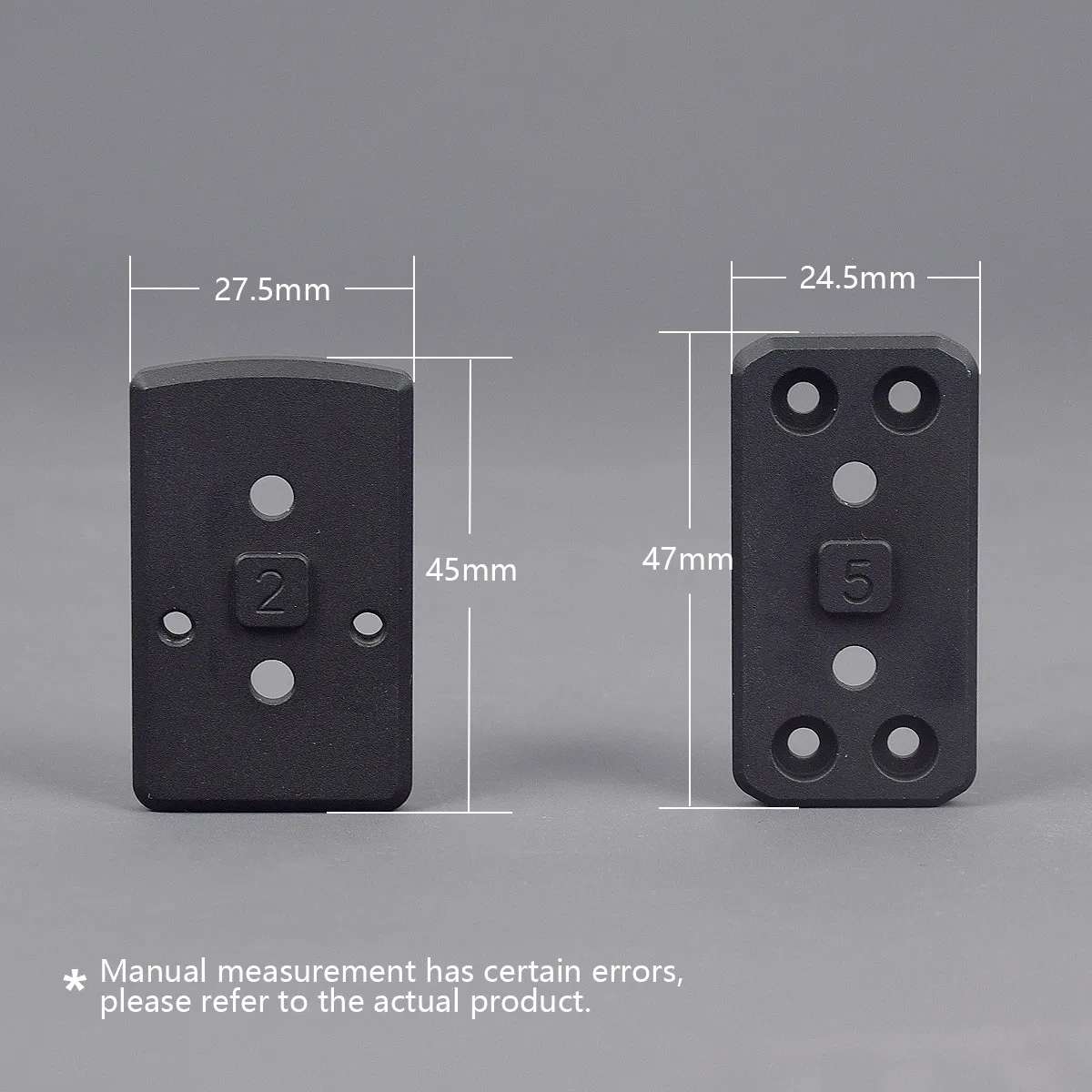 Soporte de Metal lateral óptico compensado de 35/45 grados para T01 T02 RM soporte de Base de mira de punto rojo accesorios de caza de riel de 20mm - imagen 4