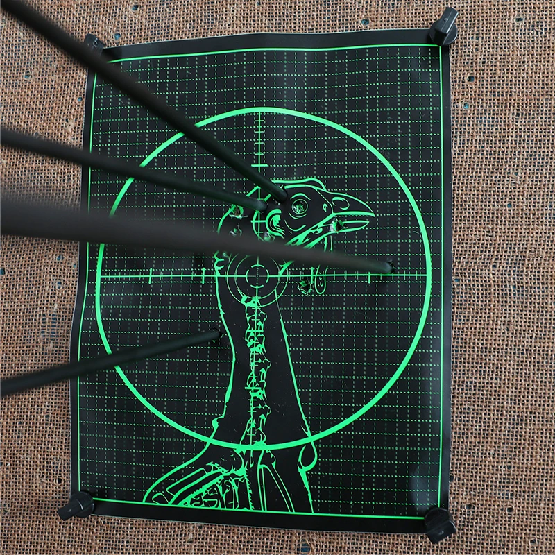 Papel adhesivo reactivo para tiro con arco, autoadhesivo de 10 piezas, flecha, práctica de tiro con arco, tirachinas, entrenamiento - imagen 2