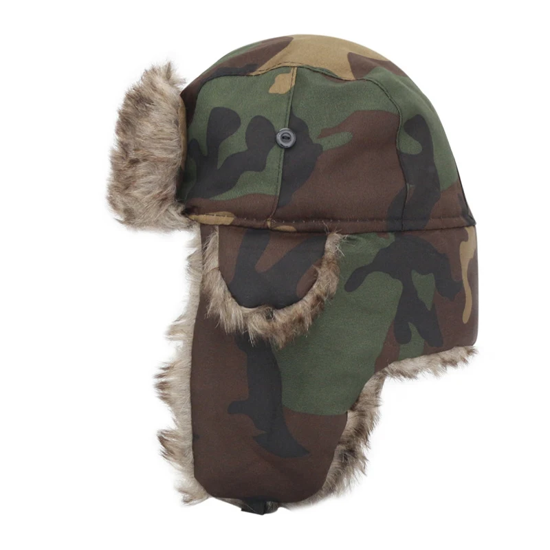 Gorro cálido de camuflaje para hombre, gorro a prueba de viento para ciclismo al aire libre, senderismo, aviador, piloto - imagen 4
