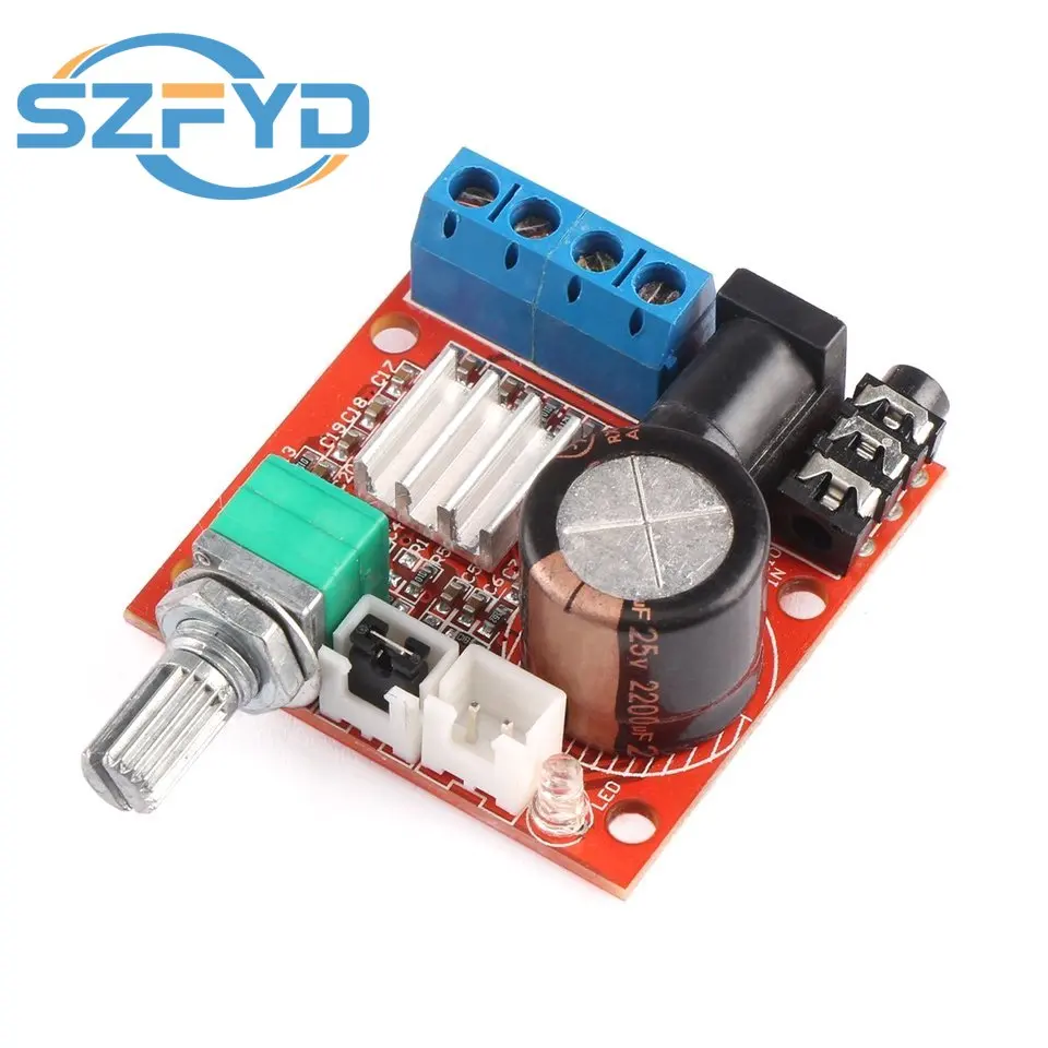 12V Mini Hi-Fi PAM8610 Placa amplificadora de audio estéreo 2X10W Doble canal D Clas