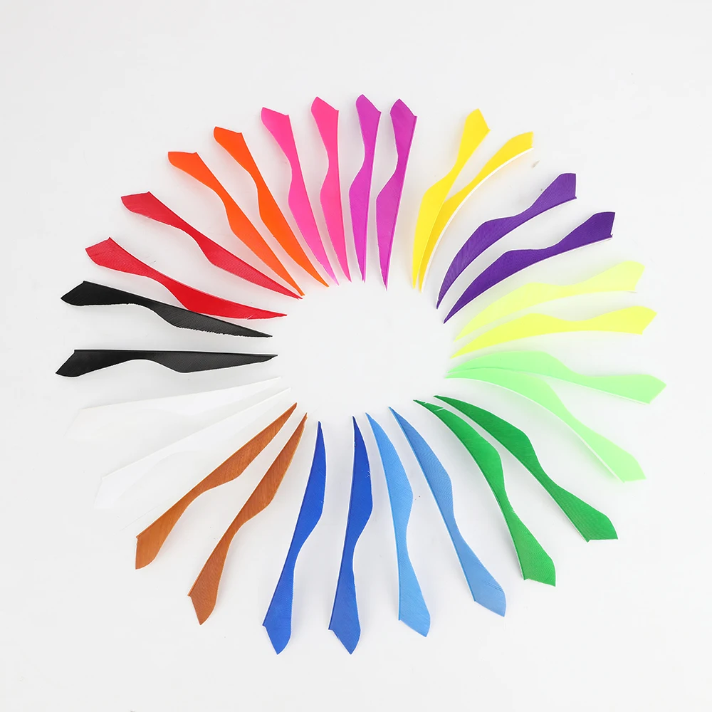 Plumas de pavo para tiro con arco y flecha, 50 unids/lote, 5 pulgadas, accesorios de entrenamiento de caza, bricolaje - imagen 2