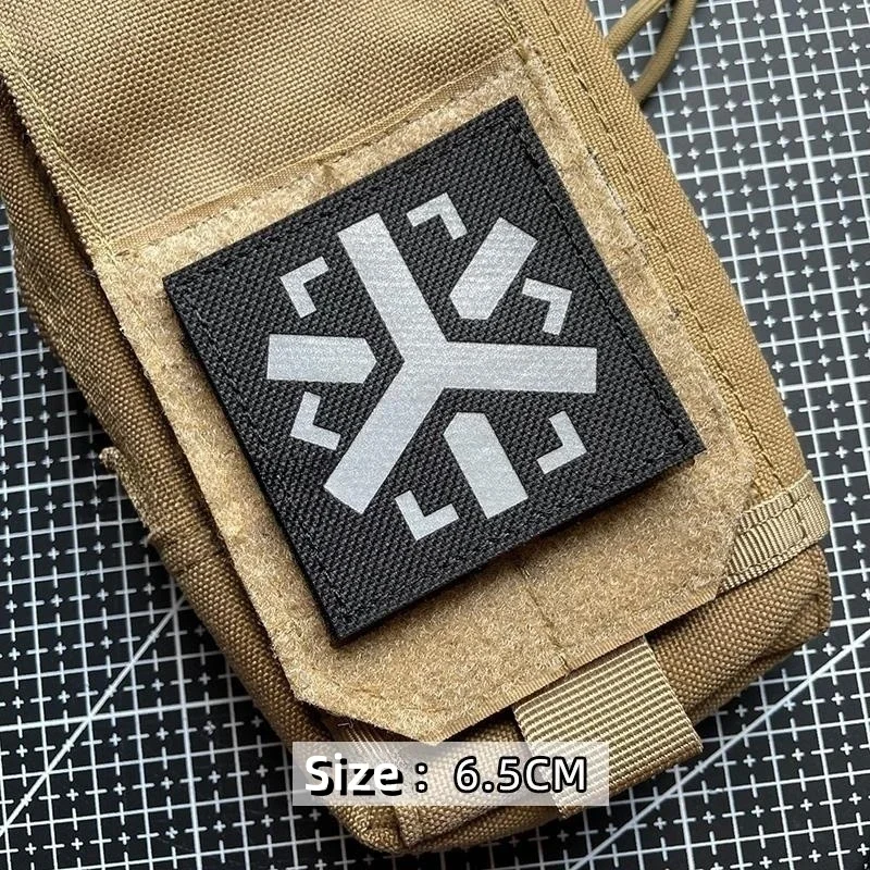 Parches tácticos reflectantes para ocupación de trabajadores de Arknights, brazalete, guardia pionera, gancho y bucle, insignia de moral, pegatina decorativa para mochila - imagen 5